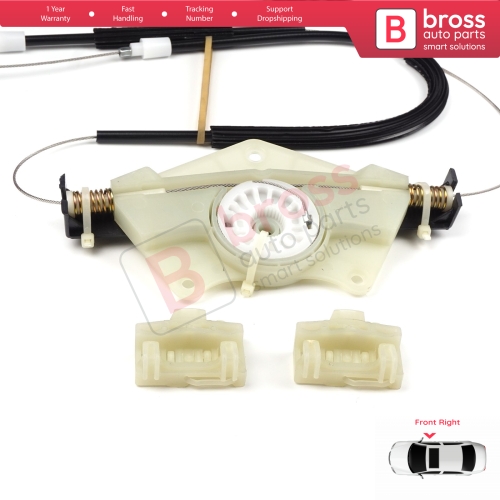 Window Regulator Repair Kit Front Right Door for VW Passat B5 B5.5 3B 3BG Skoda Superb MK1 B5 3U 3B1837462