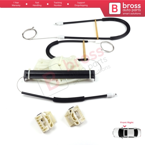 Power Window Regulator Repair Set Front Right Door for Skoda Fabia MK1 1999-2008 4/5 Door Praktik Van 6Y1837462