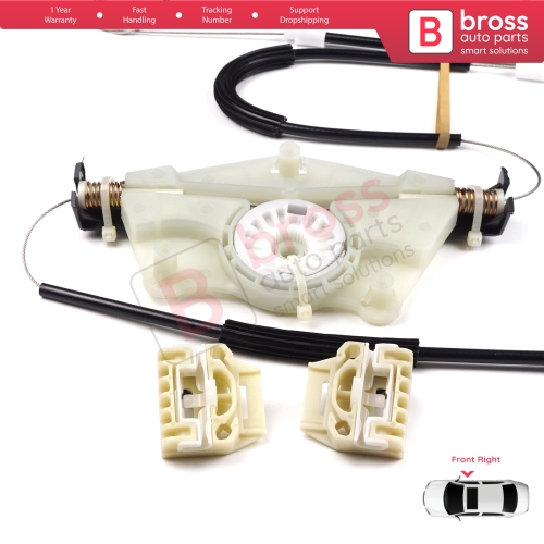 Power Window Regulator Repair Set Front Right Door for Skoda Fabia MK1 1999-2008 4/5 Door Praktik Van 6Y1837462