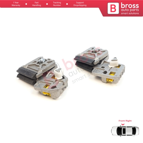 Window Regulator Repair Clips RA+RB Front Right Door for VW Golf Bora Jetta MK4 A4 1J 1997-2006 Peugeot 607 1999-2010 1J3837462