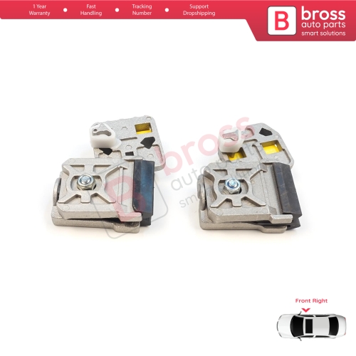 Window Regulator Repair Clips RA+RB Front Right Door for VW Golf Bora Jetta MK4 A4 1J 1997-2006 Peugeot 607 1999-2010 1J3837462