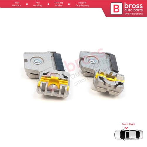 Window Regulator Repair Clips RA+RB Front Right Door for VW Golf Bora Jetta MK4 A4 1J 1997-2006 Peugeot 607 1999-2010 1J3837462