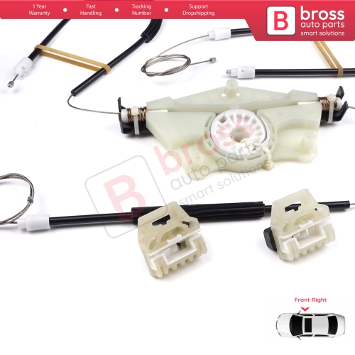 Power Window Regulator Repair Set Front Right Door for Seat Leon MK1 1M1 1999-2006 Seat Toledo MK2 1M2 1998-2004 4/5 Door 1M0837462A