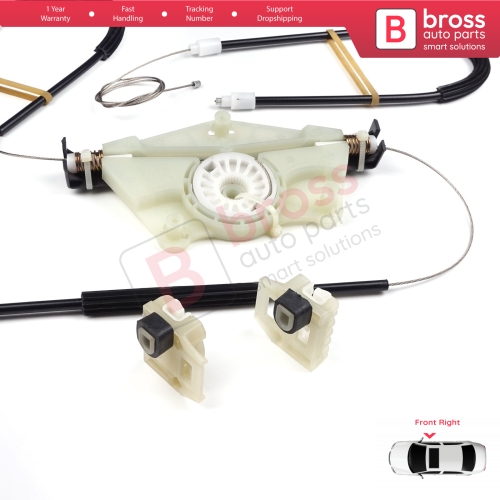 Power Window Regulator Repair Set Front Right Door for Seat Leon MK1 1M1 1999-2006 Seat Toledo MK2 1M2 1998-2004 4/5 Door 1M0837462A