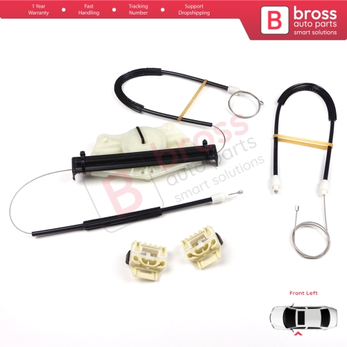 Power Window Regulator Repair Set Front Left Door for Seat Leon MK1 1M1 1999-2006 Seat Toledo MK2 1M2 1998-2004 4/5 Door 1M0837461A