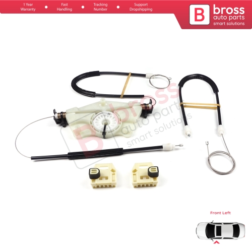 Power Window Regulator Repair Set Front Left Door for Seat Leon MK1 1M1 1999-2006 Seat Toledo MK2 1M2 1998-2004 4/5 Door 1M0837461A