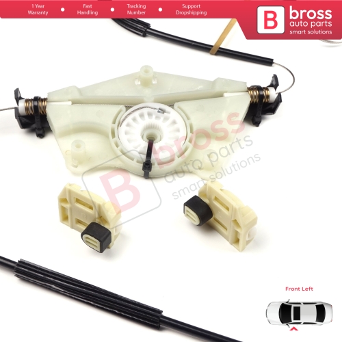 Power Window Regulator Repair Set Front Left Door for Seat Leon MK1 1M1 1999-2006 Seat Toledo MK2 1M2 1998-2004 4/5 Door 1M0837461A