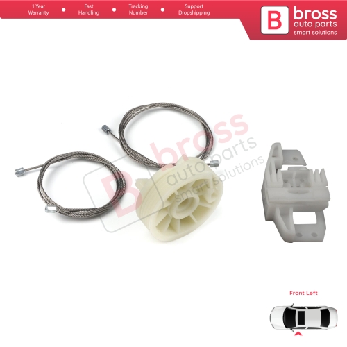 Power Window Regulator Repair Set Front Left Door for Renault Scenic Grand Scenic MK2 JM0/1 2003-2009 4/5 Door 8200118777