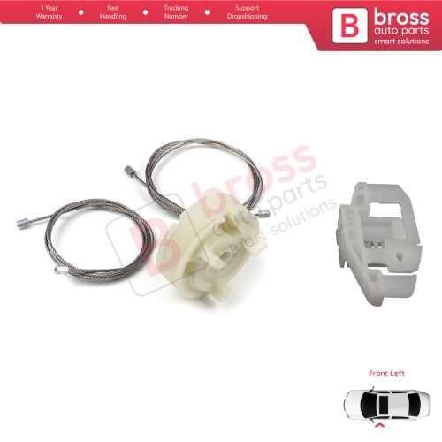 Power Window Regulator Repair Set Front Left Door for Renault Scenic Grand Scenic MK2 JM0/1 2003-2009 4/5 Door 8200118777