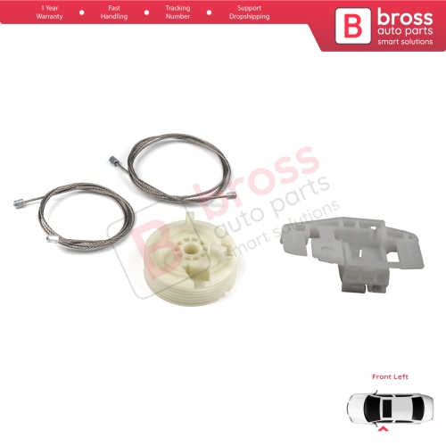 Power Window Regulator Repair Set Front Left Door for Renault Scenic Grand Scenic MK2 JM0/1 2003-2009 4/5 Door 8200118777