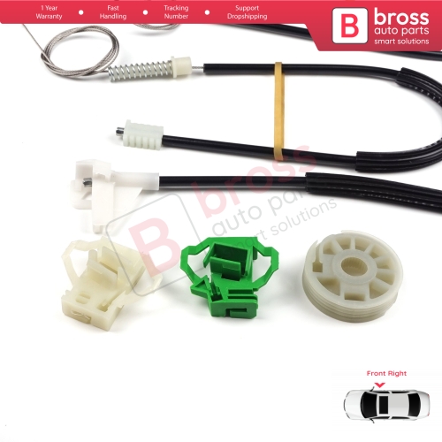 Power Window Regulator Repair Set Front Right Door for Skoda Octavia MK1 1U 1996-2000 Pre-Facelift 1U0837462