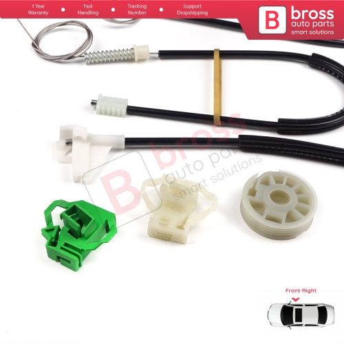 Power Window Regulator Repair Set Front Right Door for Skoda Octavia MK1 1U 1996-2000 Pre-Facelift 1U0837462