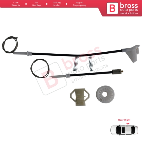 Power Window Regulator Repair Set Rear Right Door for Skoda Octavia MK1 1U 1996-2000 Pre-Facelift 1U0839462