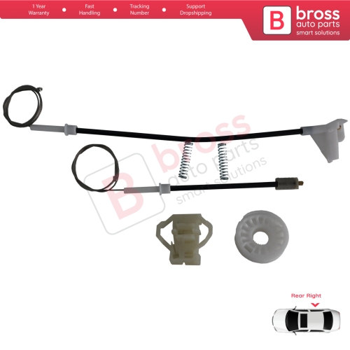 Power Window Regulator Repair Set Rear Right Door for Skoda Octavia MK1 1U 1996-2000 Pre-Facelift 1U0839462