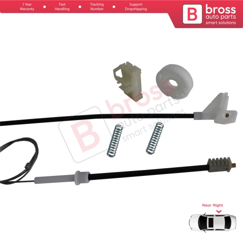 Power Window Regulator Repair Set Rear Right Door for Skoda Octavia MK1 1U 1996-2000 Pre-Facelift 1U0839462