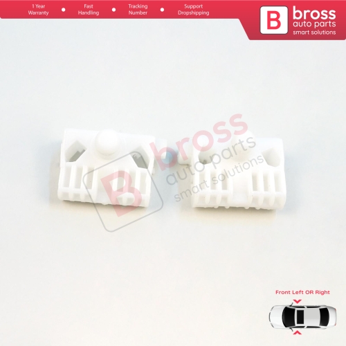 Window Regulator Repair Clips A+B Front for Renault Clio MK3 BR CR KR SR 2005-2014 5-Door 8200191148 8200291147