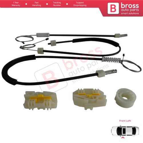 Power Window Regulator Repair Set Front Left Door for Seat Leon MK2 1P 1P1 2005-2012 5-Door HB 1P0837461A