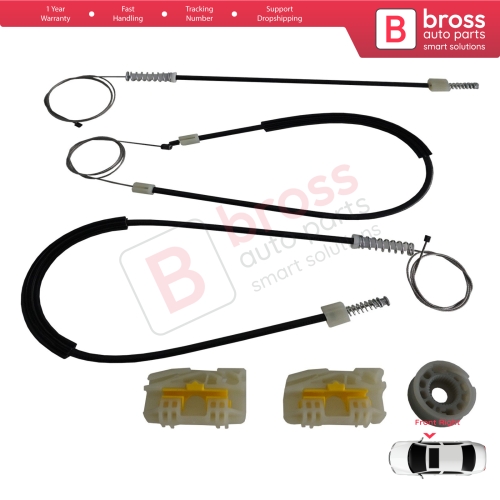 Power Window Regulator Repair Set Front Right Door for Seat Leon MK2 1P 1P1 2005-2012 5-Door HB 1P0837462A 