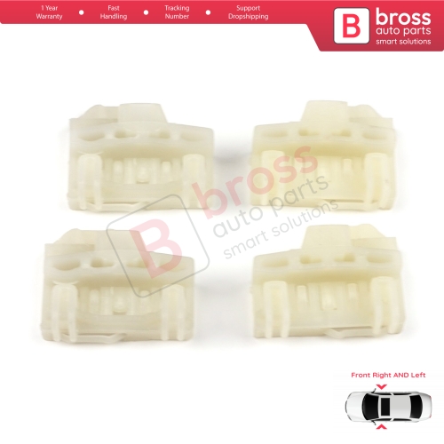 4 Pieces Window Regulator Clips Front Left Right Doors for Audi VW Seat Pontiac Oldsmobile