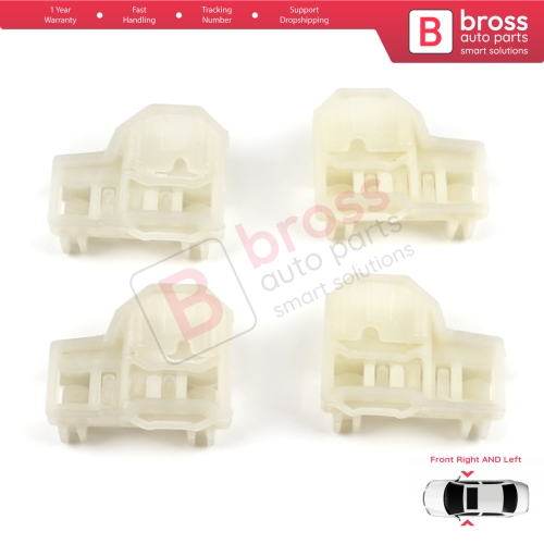 4 Pieces Window Regulator Repair Guide Clips Front Doors for Audi A4 B5 VW Polo 6N Passat B5 3B Skoda Superb MK1 8D0837462