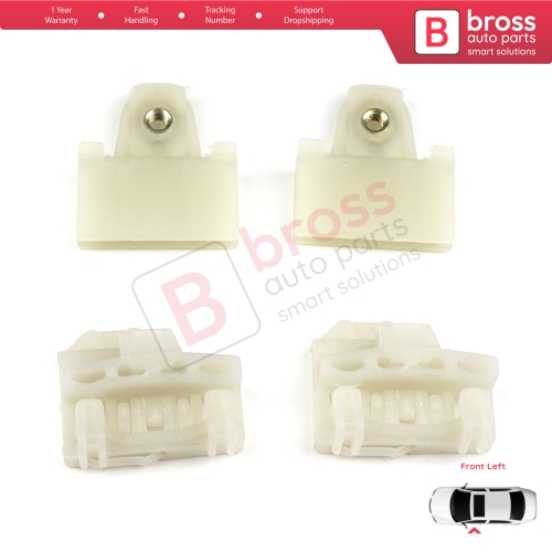 4 Pieces Window Regulator Guide Slider Sash Clips Front Left for Pontiac Grand Am Sunfire 1995-2005 Oldsmobile Alero Cutlass MK6 Chevrolet Cavalier Malibu GM1350126