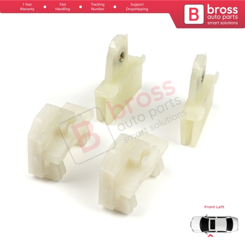 4 Pieces Window Regulator Guide Slider Sash Clips Front Left for Pontiac Grand Am Sunfire 1995-2005 Oldsmobile Alero Cutlass MK6 Chevrolet Cavalier Malibu GM1350126
