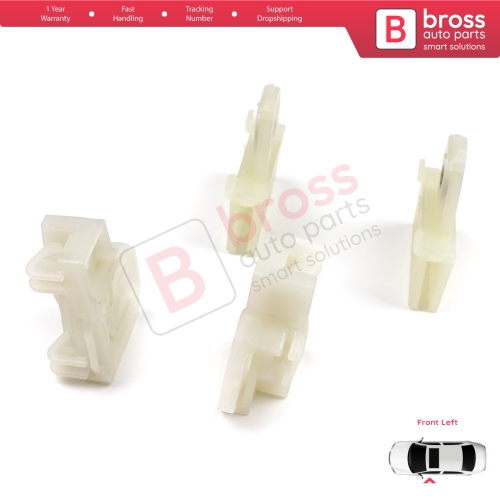 4 Pieces Window Regulator Guide Slider Sash Clips Front Left for Pontiac Grand Am Sunfire 1995-2005 Oldsmobile Alero Cutlass MK6 Chevrolet Cavalier Malibu GM1350126