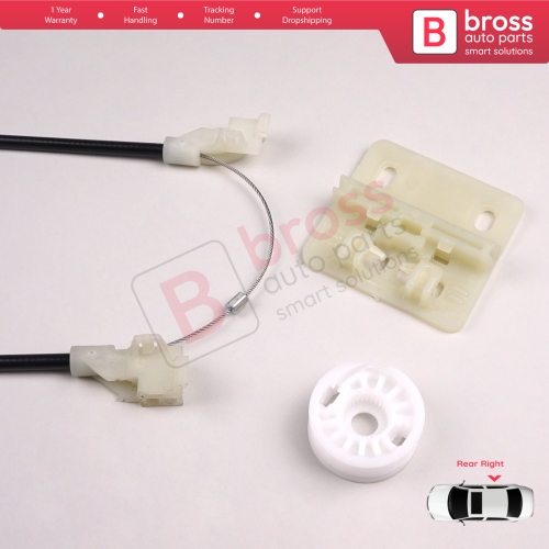 Power Window Regulator Repair Set Rear Right Door for Land Rover Freelander MK1 L314 LN 1997-2006 3/5 Door CVH101200