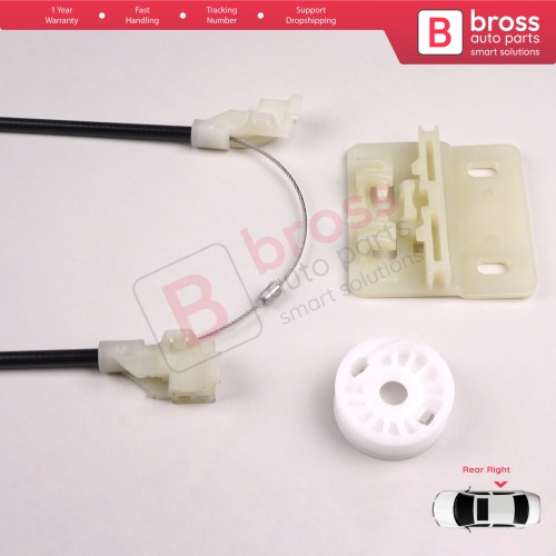 Power Window Regulator Repair Set Rear Right Door for Land Rover Freelander MK1 L314 LN 1997-2006 3/5 Door CVH101200