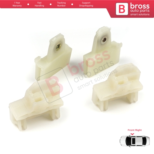 4 Pieces Window Regulator Guide Slider Sash Clips Front Right for Pontiac Grand Am Sunfire 1995-2005 Oldsmobile Alero Cutlass MK6 Chevrolet Cavalier Malibu GM1351126