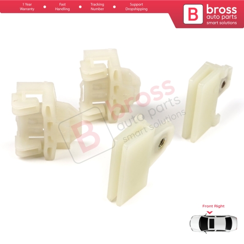 4 Pieces Window Regulator Guide Slider Sash Clips Front Right for Pontiac Grand Am Sunfire 1995-2005 Oldsmobile Alero Cutlass MK6 Chevrolet Cavalier Malibu GM1351126