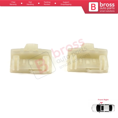 2 Pieces Window Regulator Clip Front Right Door for Audi VW Seat