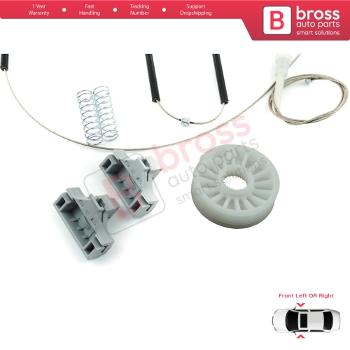 Power Window Regulator Repair Set Front Left or Right Door for Ford Mondeo MK3 B4Y BWY B5Y 2000-2007 4/5 Door 1S71F23201AB 1S71F23200AB