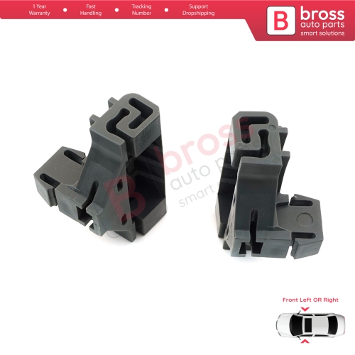 2 Pieces Window Regulator Clip Front Right OR Left Grey for VW Lupo Polo Seat Arosa Ibiza Cordoba