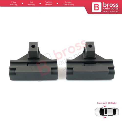 2 Pieces Window Regulator Clip Front Right OR Left Grey for VW Lupo Polo Seat Arosa Ibiza Cordoba