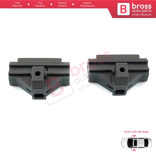 2 Pieces Window Regulator Clip Front Right OR Left Grey for VW Lupo Polo Seat Arosa Ibiza Cordoba