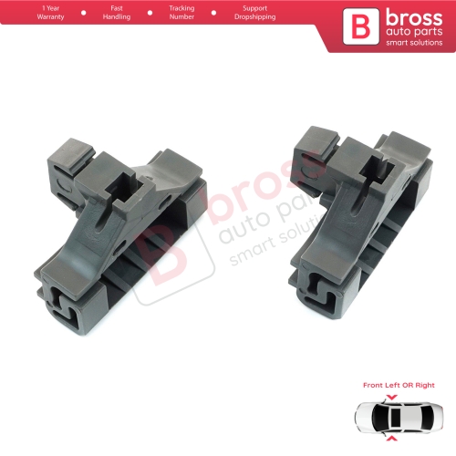 2 Pieces Window Regulator Clip Front Right OR Left Grey for VW Lupo Polo Seat Arosa Ibiza Cordoba