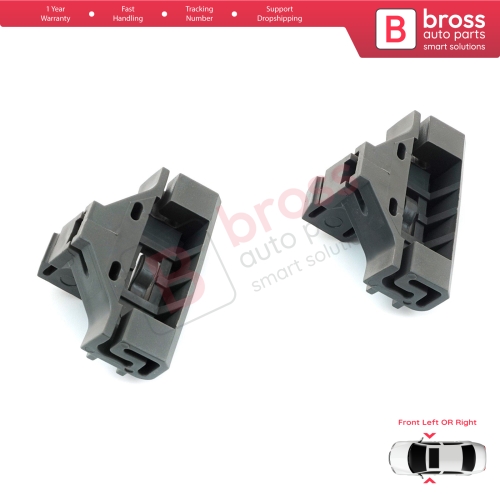 2 Pieces Window Regulator Clip Front Right OR Left Grey for VW Lupo Polo Seat Arosa Ibiza Cordoba