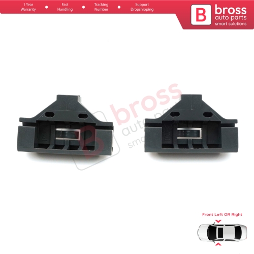 2 Pieces Window Regulator Clip Front Right OR Left Grey for VW Lupo Polo Seat Arosa Ibiza Cordoba