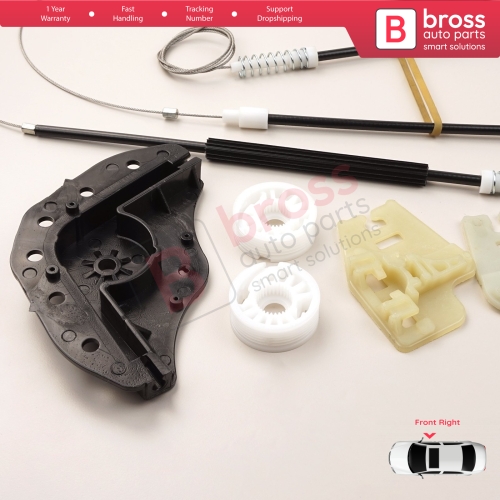 Window Regulator Repair Kit Front Right Door for BMW 3 Series E46 2001-2005 4/5 Door Facelift 51330018130