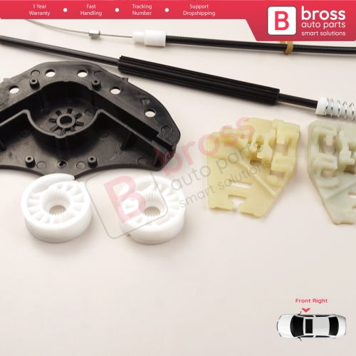 Window Regulator Repair Kit Front Right Door for BMW 3 Series E46 2001-2005 4/5 Door Facelift 51330018130