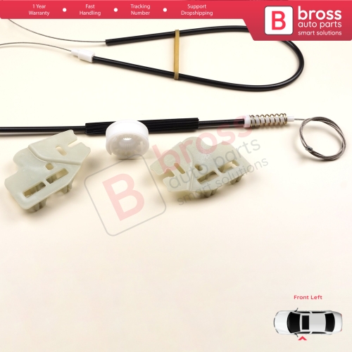 Window Regulator Repair Kit Front Left Door for BMW 3 Series E46 2001-2005 4/5 Door Facelift 51337020659