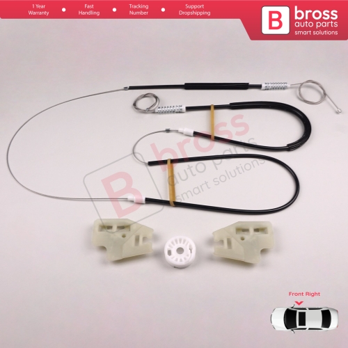 Window Regulator Repair Kit Front Right Door for BMW 3 Series E46 2001-2005 4/5 Door Facelift 51337020660