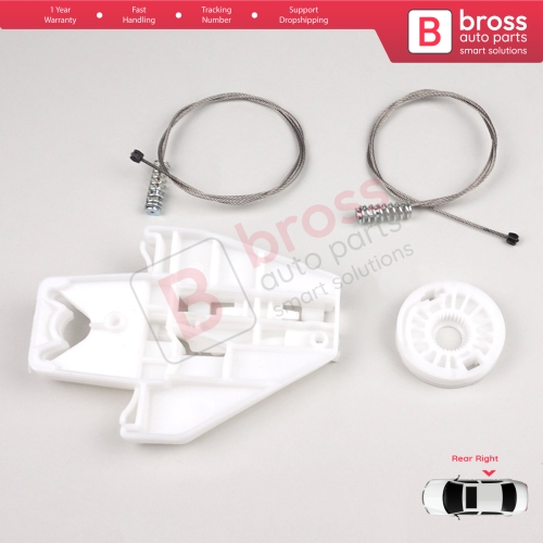 Window Regulator Repair Kit Rear Right Door for Seat Toledo MK2 1M2 1998-2004 Leon MK1 1M1 1999-2006 4/5 Door 1M0839462A