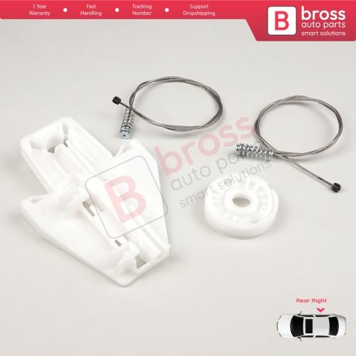 Window Regulator Repair Kit Rear Right Door for Seat Toledo MK2 1M2 1998-2004 Leon MK1 1M1 1999-2006 4/5 Door 1M0839462A
