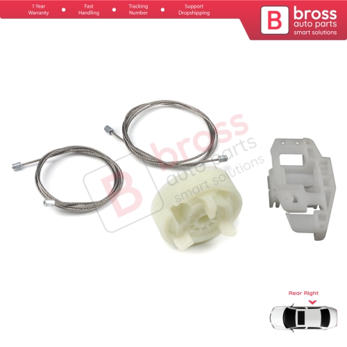 Power Window Regulator Repair Set Rear Right Door for Renault Scenic Grand Scenic MK2 JM0/1 2003-2009 4/5 Door 8200118857