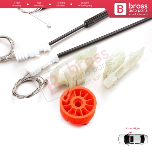 Window Regulator Repair Kit Front Right for Citroen Xsara N2 N0 1997-2010 Estate SW Coupe 9222H1