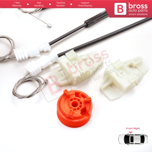 Window Regulator Repair Kit Front Right for Citroen Xsara N2 N0 1997-2010 Estate SW Coupe 9222H1
