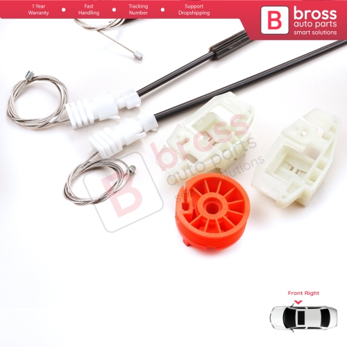 Window Regulator Repair Kit Front Right for Citroen Xsara N2 N0 1997-2010 Estate SW Coupe 9222H1