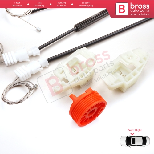 Window Regulator Repair Kit Front Right for Citroen Xsara N2 N0 1997-2010 Estate SW Coupe 9222H1